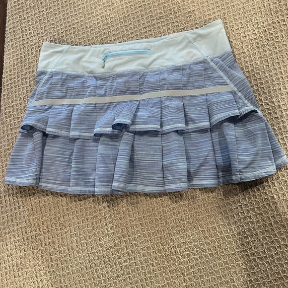 Lululemon Athletica Blue Gray Bubble Mini Skirt - Picture 1 of 6